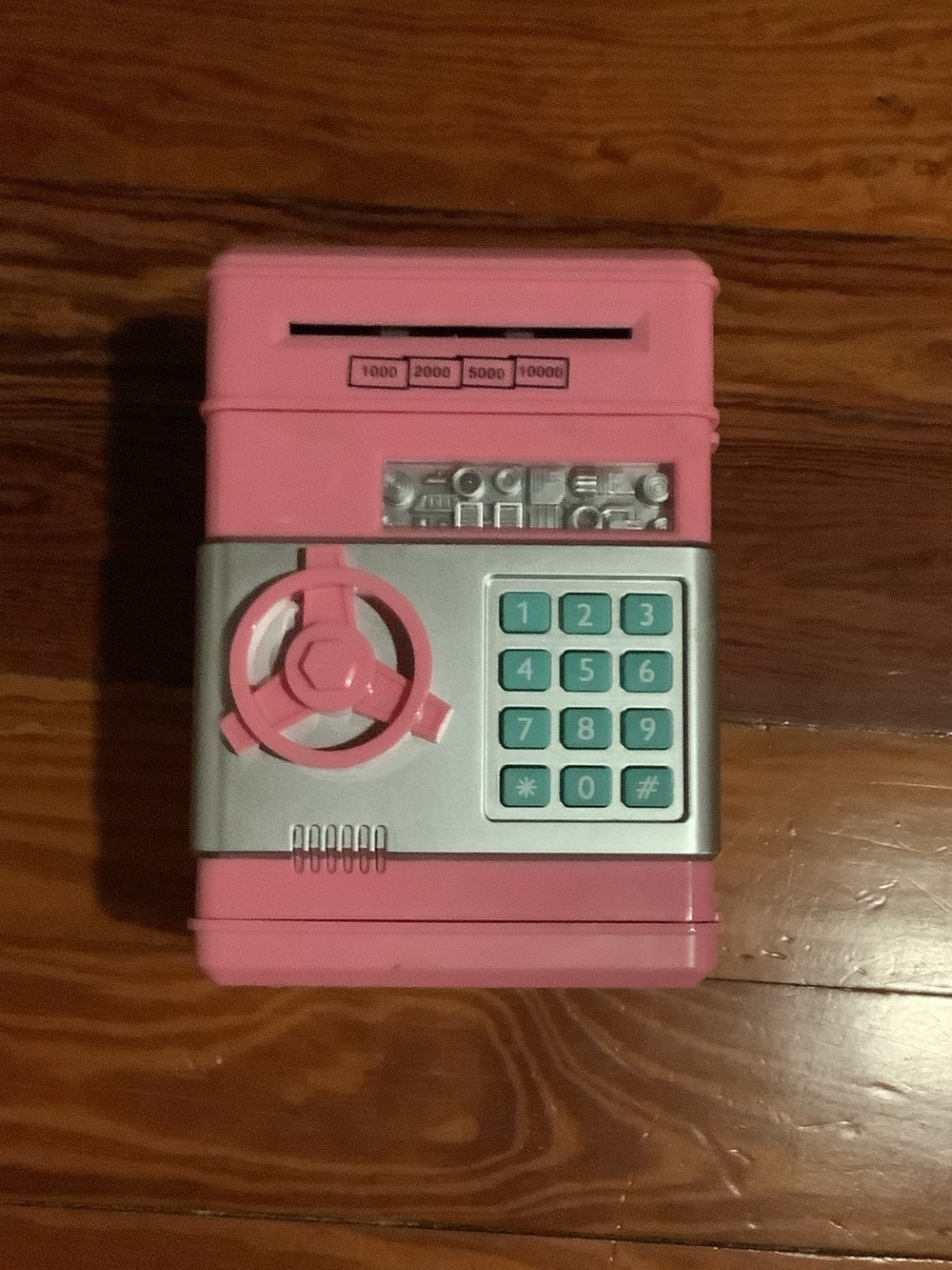 Pink piggy bank great for kids